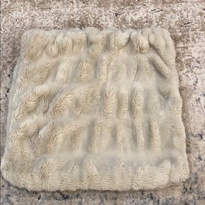 Pottery Barn faux fur ruched pillow
